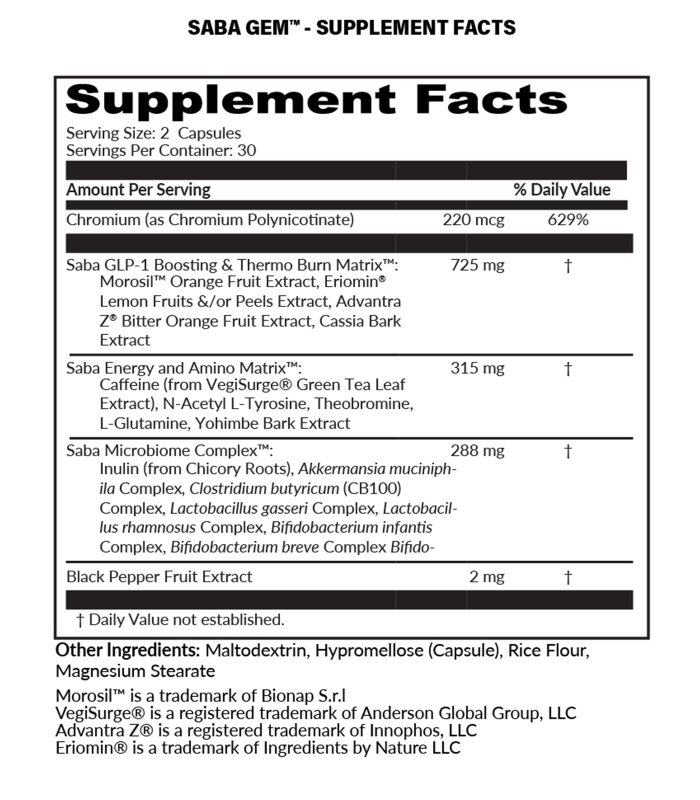 Supplement Facts